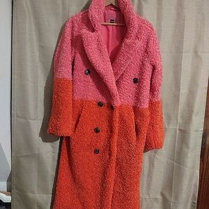 BlankNYC Full length Faux Fur/Mohair Coat Size S